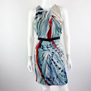 COPY - Diane  Von Furstenberg sheath dress blue swirl